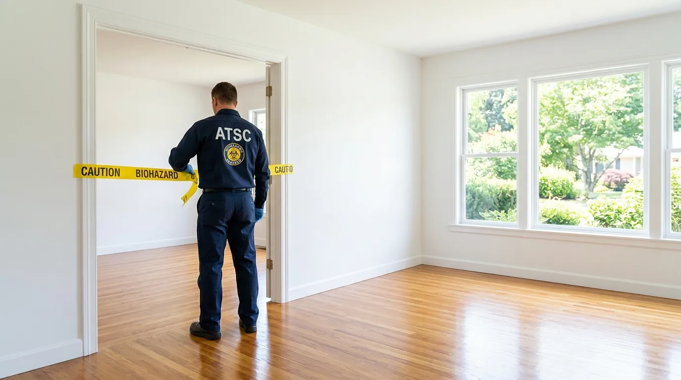 Certified biohazard cleanup crew performing Crime Scene Cleanup in Topsham